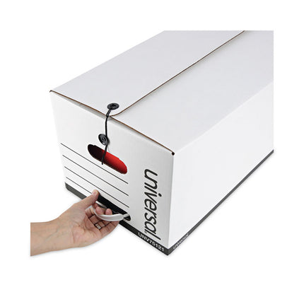 Deluxe Quick Set-Up String-And-Button Boxes, Letter Files, White, 12/carton