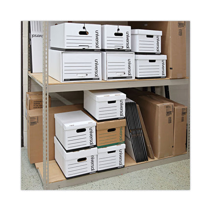 Deluxe Quick Set-Up String-And-Button Boxes, Letter Files, White, 12/carton