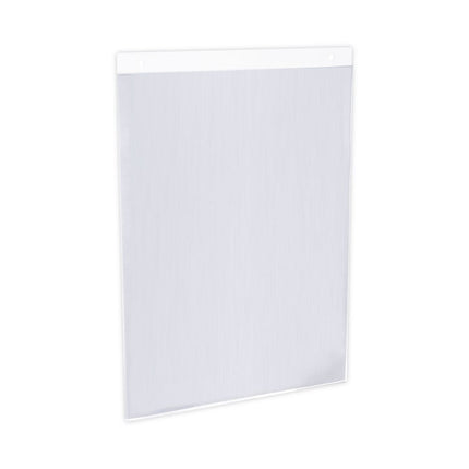 Wall Mount Sign Holder, 8.5 x 11, Vertical, Clear