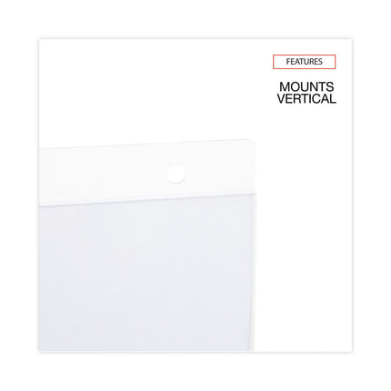 Wall Mount Sign Holder, 8.5 x 11, Vertical, Clear