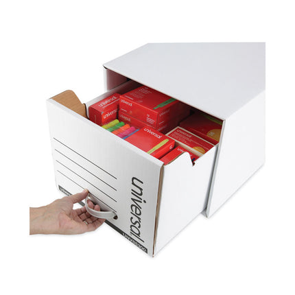 Heavy-Duty Storage Drawers, Letter Files, 14" X 25.5" X 11.5", White, 6/carton