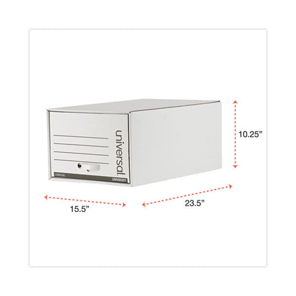 Heavy-Duty Storage Drawers, Legal Files, 17.25" X 25.5" X 11.5", White, 6/carton