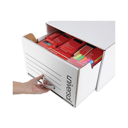 Heavy-Duty Storage Drawers, Legal Files, 17.25" X 25.5" X 11.5", White, 6/carton