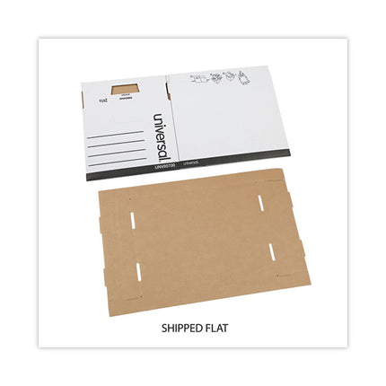 Medium-Duty Lift-Off Lid Boxes, Letter/legal Files, 12" X 15" X 10", White, 12/carton