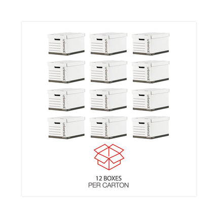 Medium-Duty Lift-Off Lid Boxes, Letter/legal Files, 12" X 15" X 10", White, 12/carton