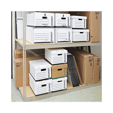 Medium-Duty Lift-Off Lid Boxes, Letter/legal Files, 12" X 15" X 10", White, 12/carton
