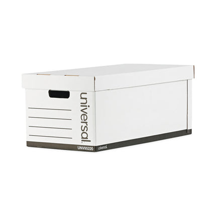 Medium-Duty Easy Assembly Storage Box, Letter Files, White, 12/carton