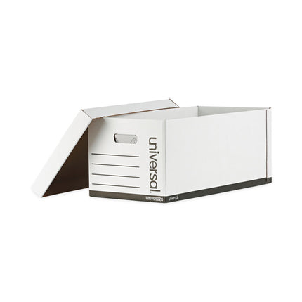 Medium-Duty Easy Assembly Storage Box, Letter Files, White, 12/carton