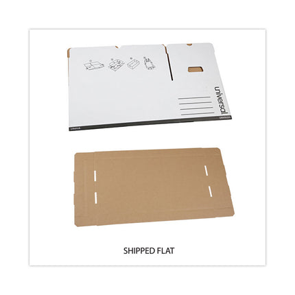 Medium-Duty Easy Assembly Storage Box, Letter Files, White, 12/carton