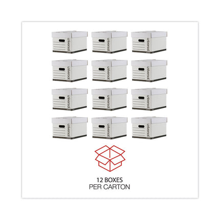 Professional-Grade Heavy-Duty Storage Boxes, Letter/legal Files, White, 12/carton