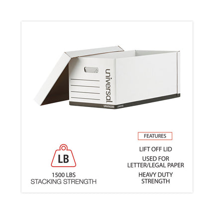 Professional-Grade Heavy-Duty Storage Boxes, Letter/legal Files, White, 12/carton