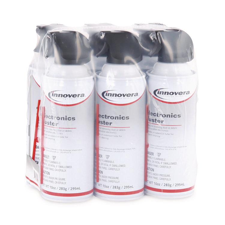 Compressed Air Duster Cleaner, 10 Oz Can, 6/pack