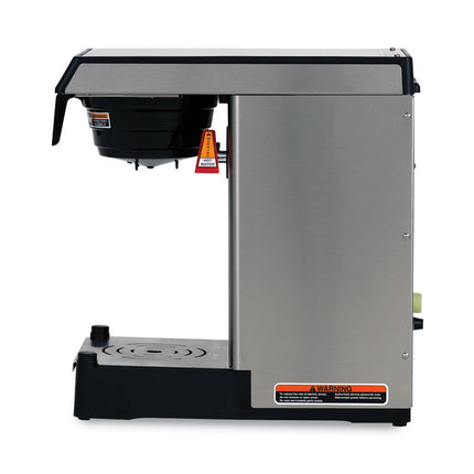 WAVE15-APS Low Profile Automatic Airpot Coffee Brewer, 12-Cup, Gray/Stainless Steel