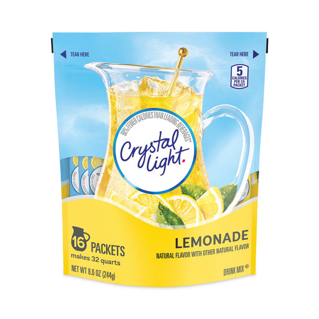 Flavored Drink Mix Pitcher Packs, Lemonade, 0.14 oz Packets, 16 Packets/Pouch, 1 Pouch/Carton