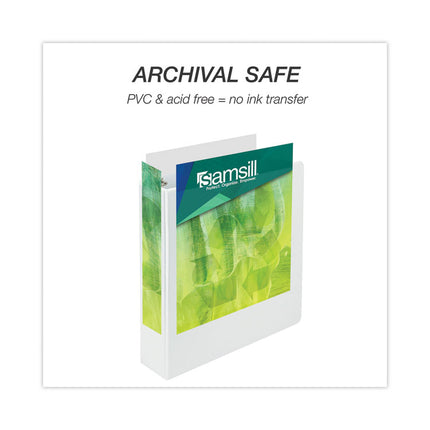 Earth's Choice Plant-Based Round Ring View Binder, 3 Rings, 2" Capacity, 11 x 8.5, White