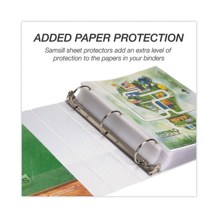 Earth's Choice Plant-Based Round Ring View Binder, 3 Rings, 2" Capacity, 11 x 8.5, White
