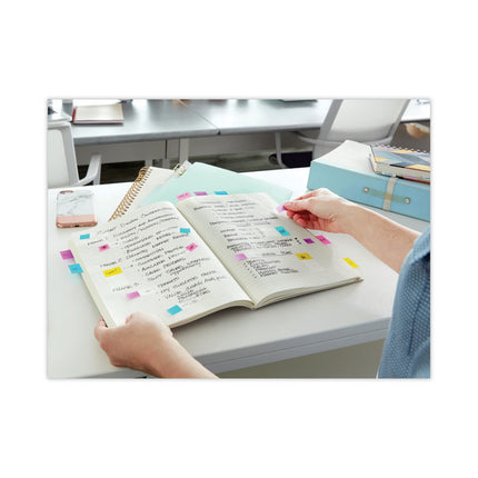Page Flags in Desk Grip Dispenser, 1 x 1.75, Blue, 200/Dispenser