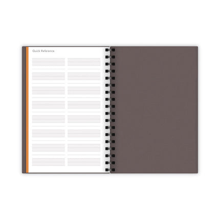 Plan. Write. Remember. Planning Notebook Two Days Per Page , 9 X 6, Gray Cover, Undated