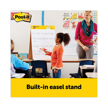 Self-Stick Tabletop Easel Pad with Command Strips, Presentation Format (1.5" Rule), 20 x 23, White, 20 Sheets