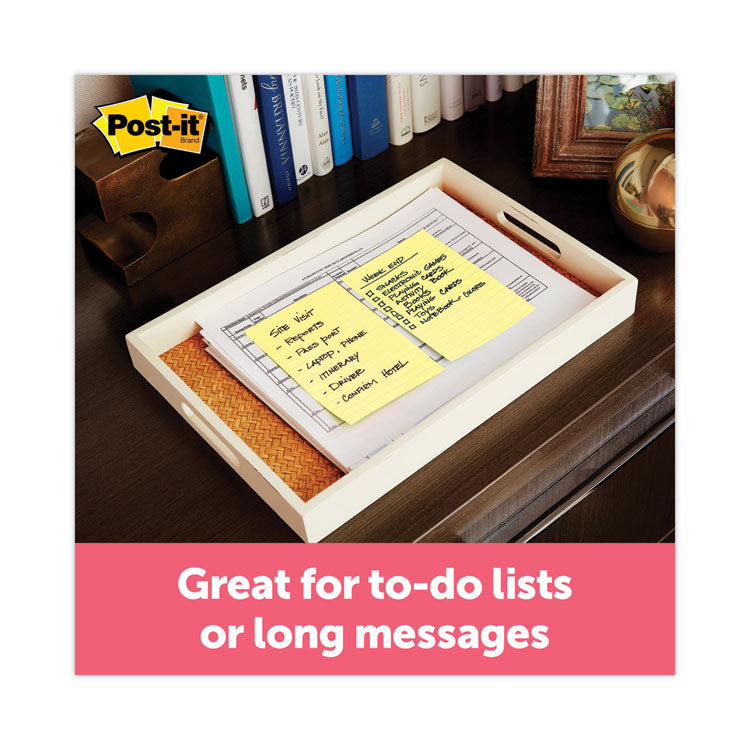Pads in Canary Yellow, Note Ruled, 4" x 6", 90 Sheets/Pad, 5 Pads/Pack