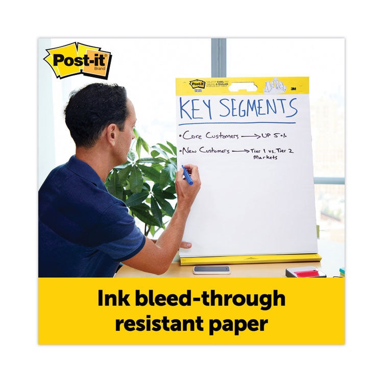 Pad Plus Tabletop Easel Pad with Self-Stick Sheets and Dry Erase Board, Unruled, 20 x 23, White, 20 Sheets