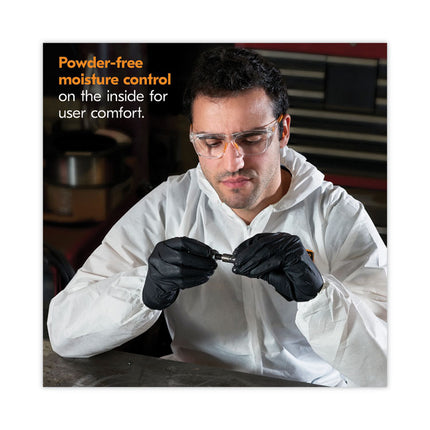 G10 Kraken Grip Nitrile Gloves, Black, Medium, 1,000/Carton