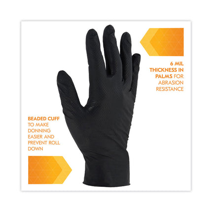 G10 Kraken Grip Nitrile Gloves, Black, X-Large, 900/Carton
