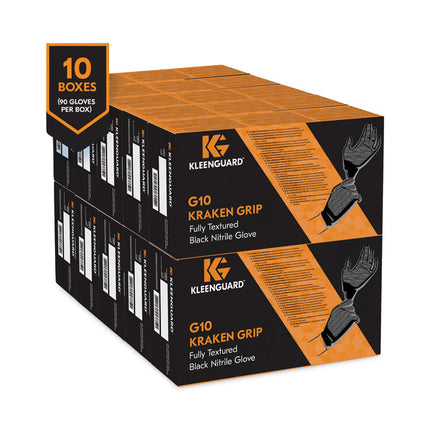 G10 Kraken Grip Nitrile Gloves, Black, 2X-Large, 900/Carton