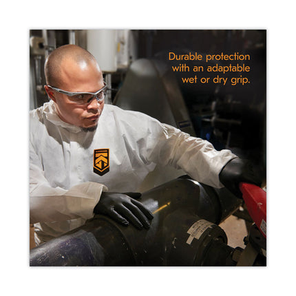 G10 Kraken Grip Nitrile Gloves, Black, Medium, 1,000/Carton