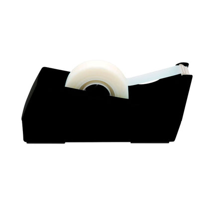 Desktop Tape Dispenser, Weighted Non-Skid Base, 1" Core, Black