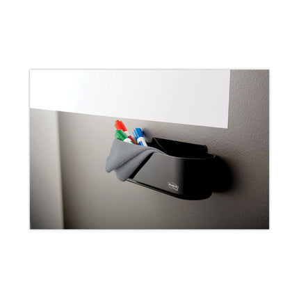 Dry Erase Accessory Tray, 8.5" x 3" x 5.25", Black
