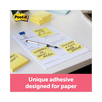 Original Pop-up Notes Value Pack, 3" x 3", (8) Canary Yellow, (6) Poptimistic Collection Colors, 100 Sheets/Pad, 14 Pads/Pack