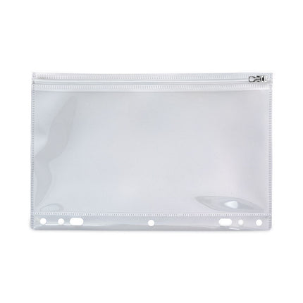 Zip-All Ring Binder Pocket, 2- to 7-Hole Punched, 8.5" x 11", Clear