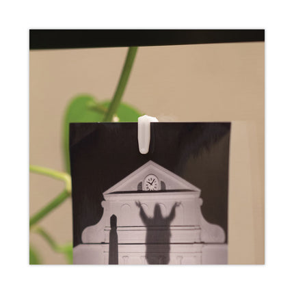 StikkiCLIPS, Adhesive Back, 40 Sheet Capacity, White, 20/Pack