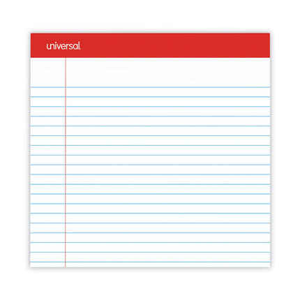 Perforated Ruled Writing Pads, Wide/legal Rule, Red Headband, 50 White 8.5 X 14 Sheets, Dozen