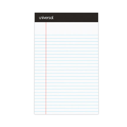 Premium Ruled Writing Pads With Heavy-Duty Back, Narrow Rule, Black Headband, 50 White 5 X 8 Sheets, 12/pack