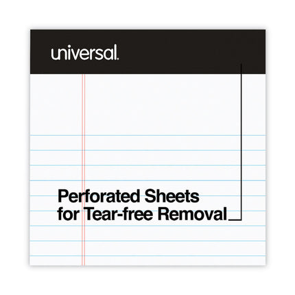 Premium Ruled Writing Pads With Heavy-Duty Back, Narrow Rule, Black Headband, 50 White 5 X 8 Sheets, 12/pack