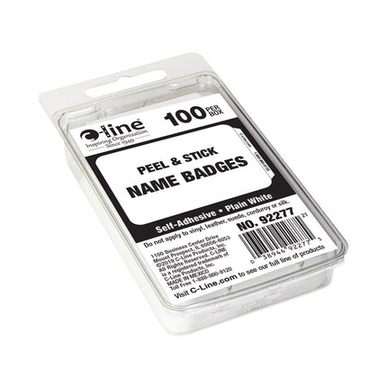 Self-Adhesive Name Badges, 3.5 X 2.25, White, 100/box