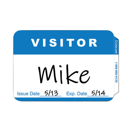 Self-Adhesive Name Badges, Hello My Name Is, Blue, 3.5 X 2.25, 100/bx