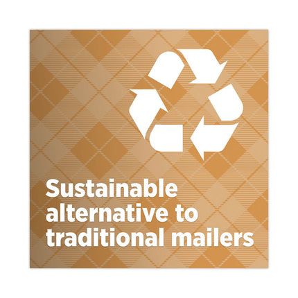 Curbside Recyclable Padded Mailer, #2, Bubble Cushion, Self-Adhesive Closure, 11.25 x 12, Natural Kraft, 100/Carton