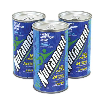 Energy Nutrition Drink, Vanilla, 12 oz Can, 12/Carton