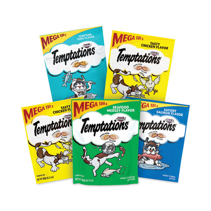 Cat Treats Mega Pack Variety, 6.3 oz Pouch, 4/Pack