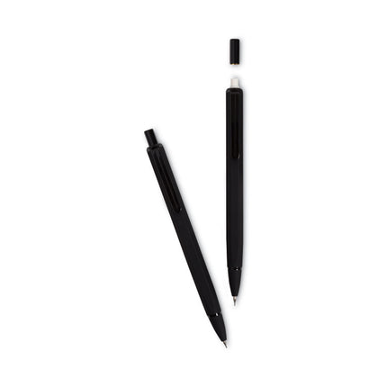 Cambria Soft Touch Mechanical Pencil, 0.7 mm, HB (#2), Black Lead, Black Barrel, 12/Pack