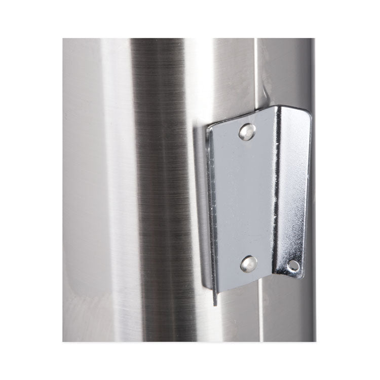 Water Cup Dispenser with Removable Cap, For 4.5 oz to 7 oz Cone and 6 oz to 12 oz Flat Cups, Stainless Steel, 6/Carton