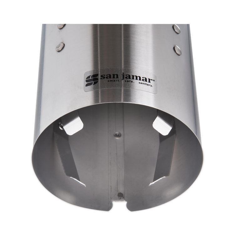 Water Cup Dispenser with Removable Cap, For 4.5 oz to 7 oz Cone and 6 oz to 12 oz Flat Cups, Stainless Steel, 6/Carton