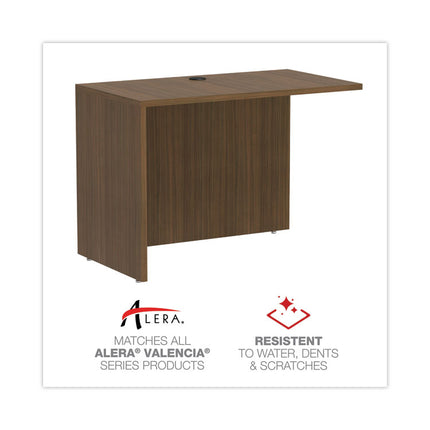 Alera Valencia Series Reversible Return/Bridge Shell, 42w x 23.63d x 29.5h, Modern Walnut