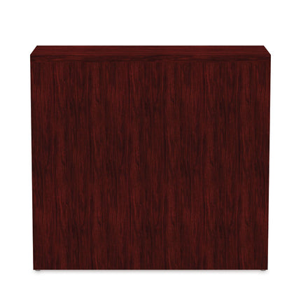 Alera Valencia Series Bookcase, Two-Shelf, 31.75w x 14d x 29.5h, Mahogany
