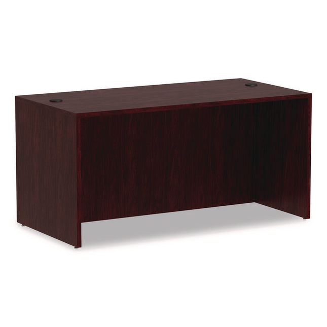 Alera Valencia Series Straight Front Desk Shell, 59.13" X 29.5" X 29.63", Mahogany