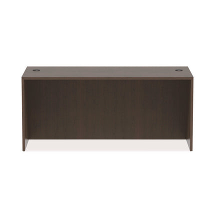 Alera Valencia Series Straight Front Desk Shell, 65" X 29.5" X 29.63", Espresso