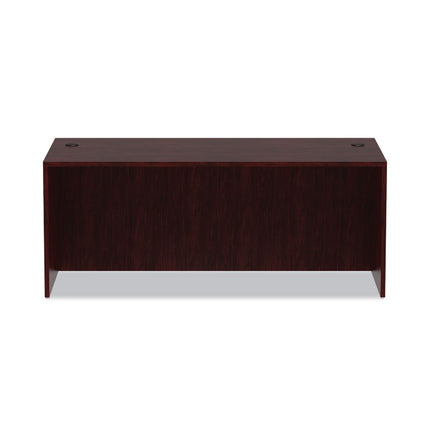Alera Valencia Series Straight Front Desk Shell, 71" X 35.5" X 29.63", Mahogany
